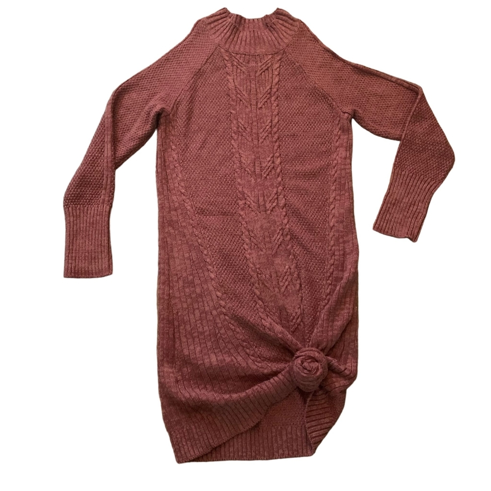 Pink Rose Open shoulder sweater dress Dusty Pink Mauve Color Size S